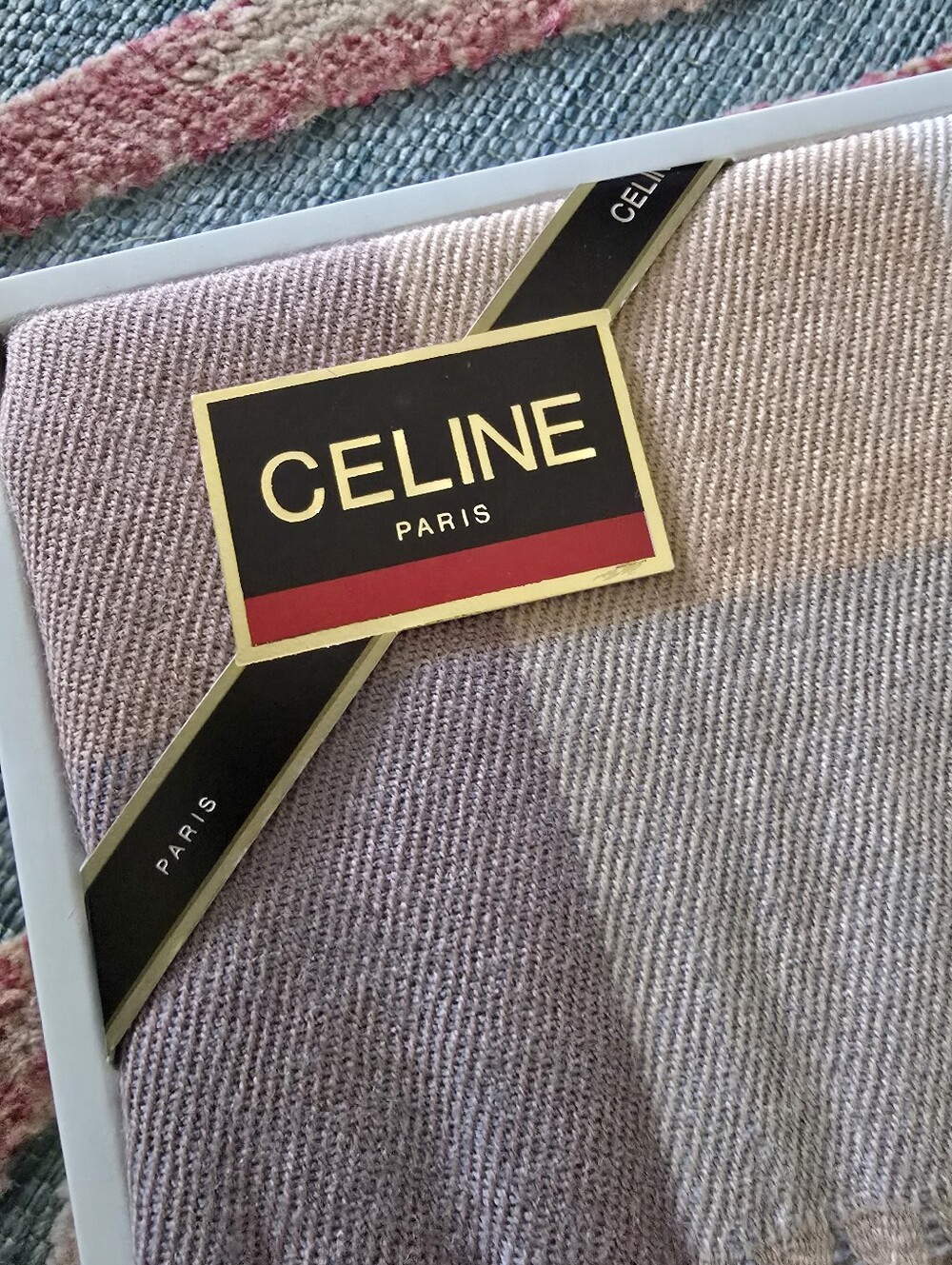 Authentic Celine Paris Multicolor Wool Throw